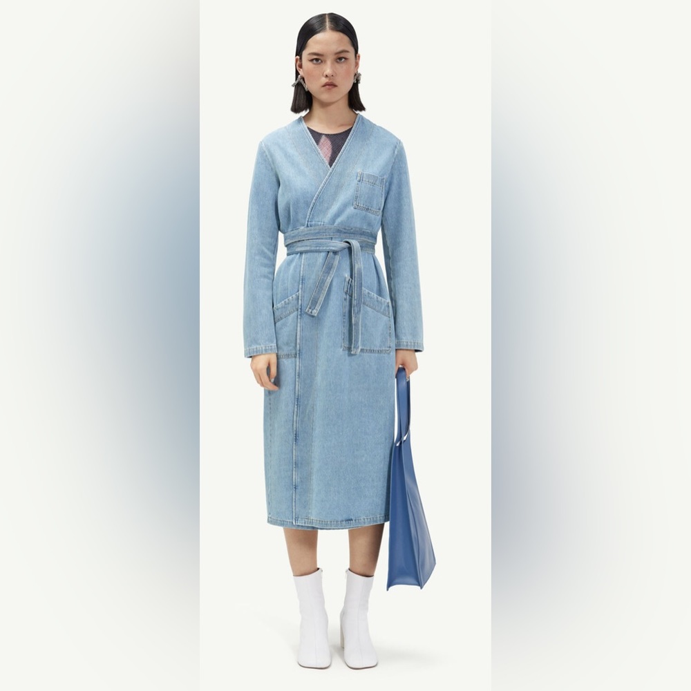 Nw/Ot Mm6 Maison Margiela Collarless Trench Coat Size: 36